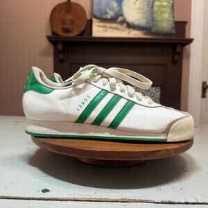 Adidas Samoa Mens Size 11.5 White Green Sneaker Shoes